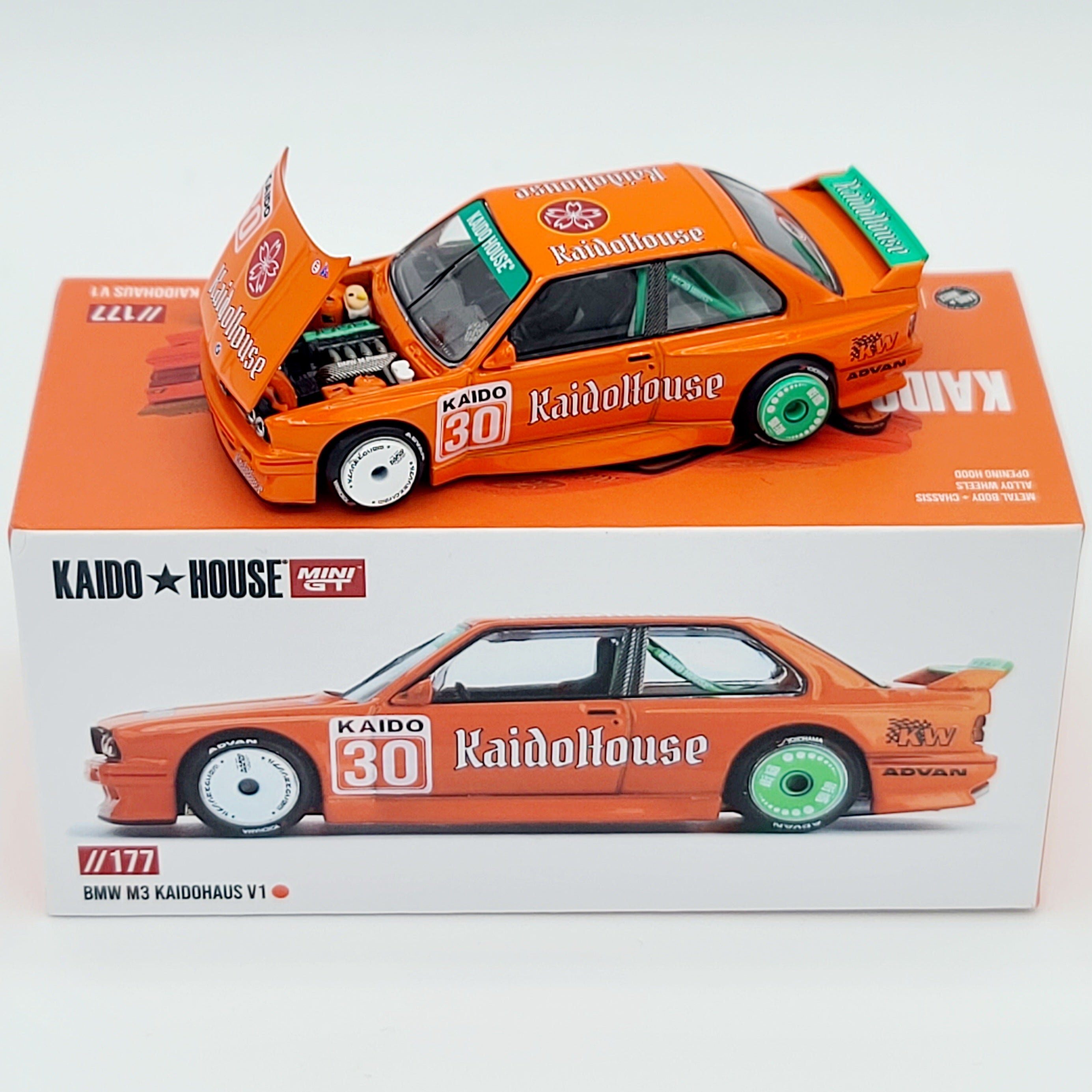Kaido House x Mini GT BMW M3 Kaidohaus V1 - 1:64, Orange (2025 Limited Edition)